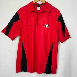 UGA Georgia Bulldogs Nike Dry-Fit Short Sleeve Performance Polo Mens Size M